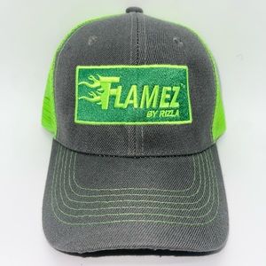 Flamez Trucker Hat (Green/Gray)